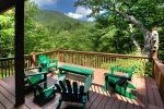 Gorgeous views of Mt. Yonah from the decks of Mountain Hydeaway